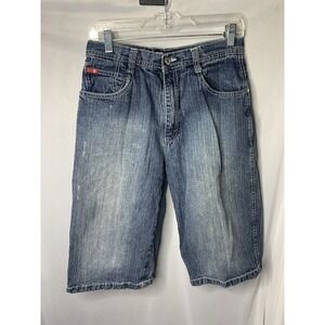 Mens Boys Junior Sz 18 South Pole 82628 Faded Distressed Baggy Shorts Y2K Hiphop